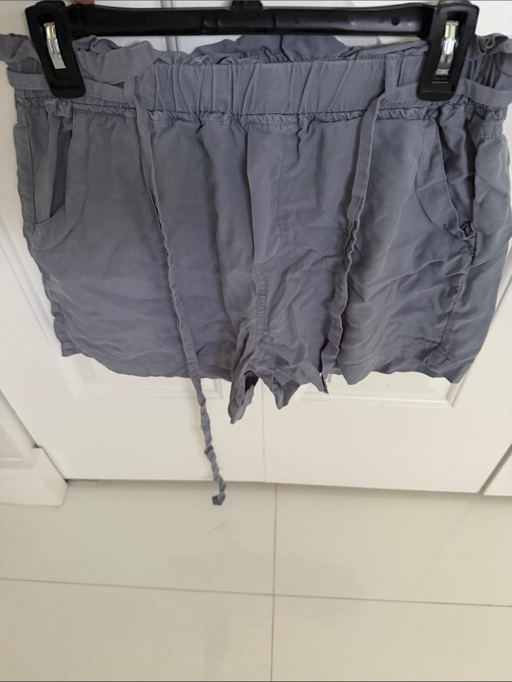 Women's Elastic Waist Drawstring Shorts - Gray